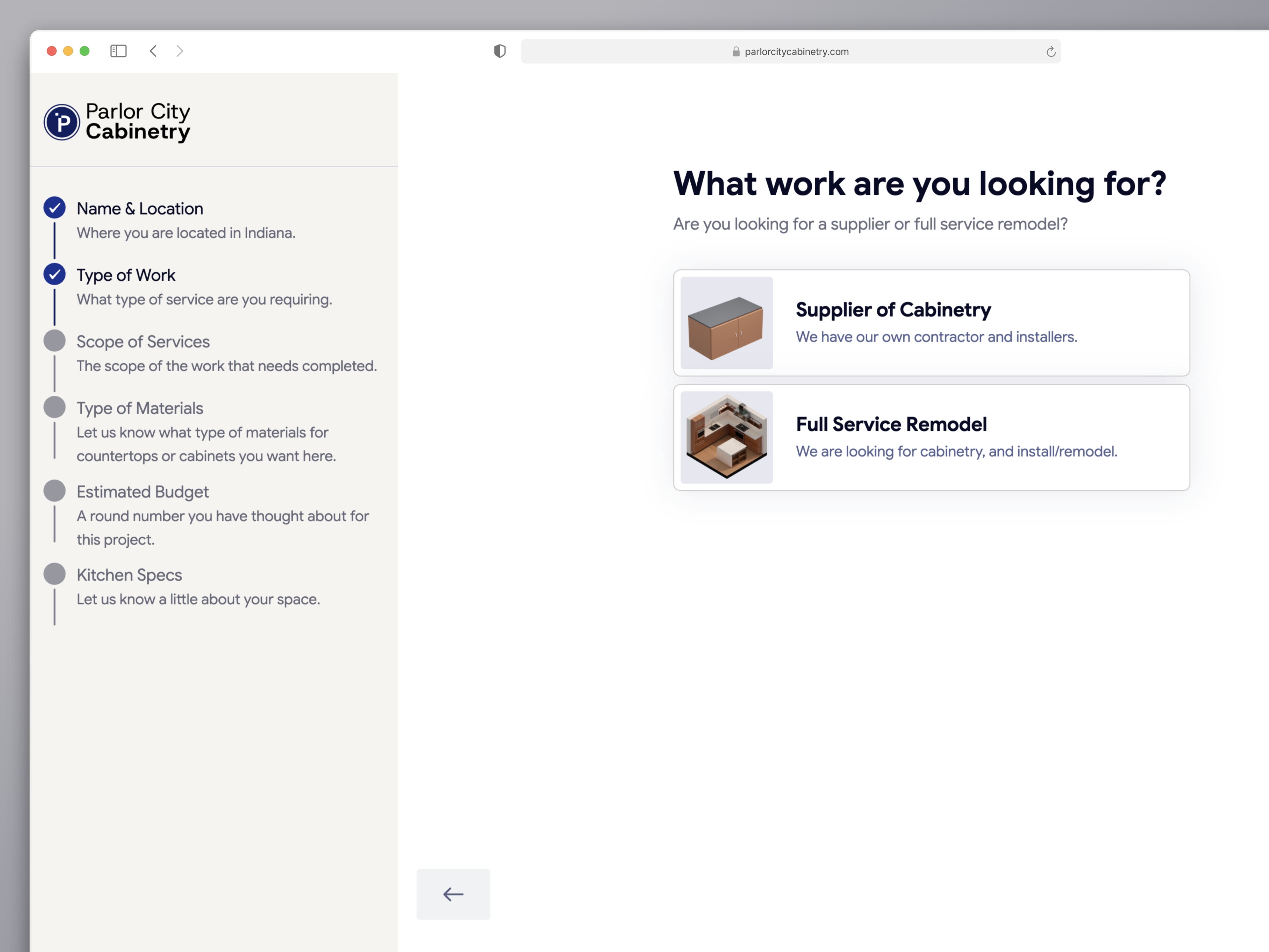 I worked on creating a custom lead generation form in order to provide detailed information to a cabinet company located in NE Indiana, this form integrated with their existing project management and CRM tools, and significantly cut down on the manual entry and outreach needed to follow up with a lead. 