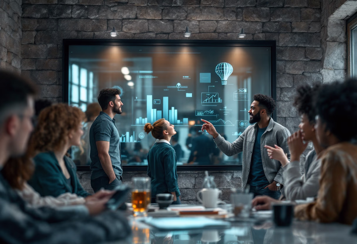 image of students collaborating on a project (for a edtech)