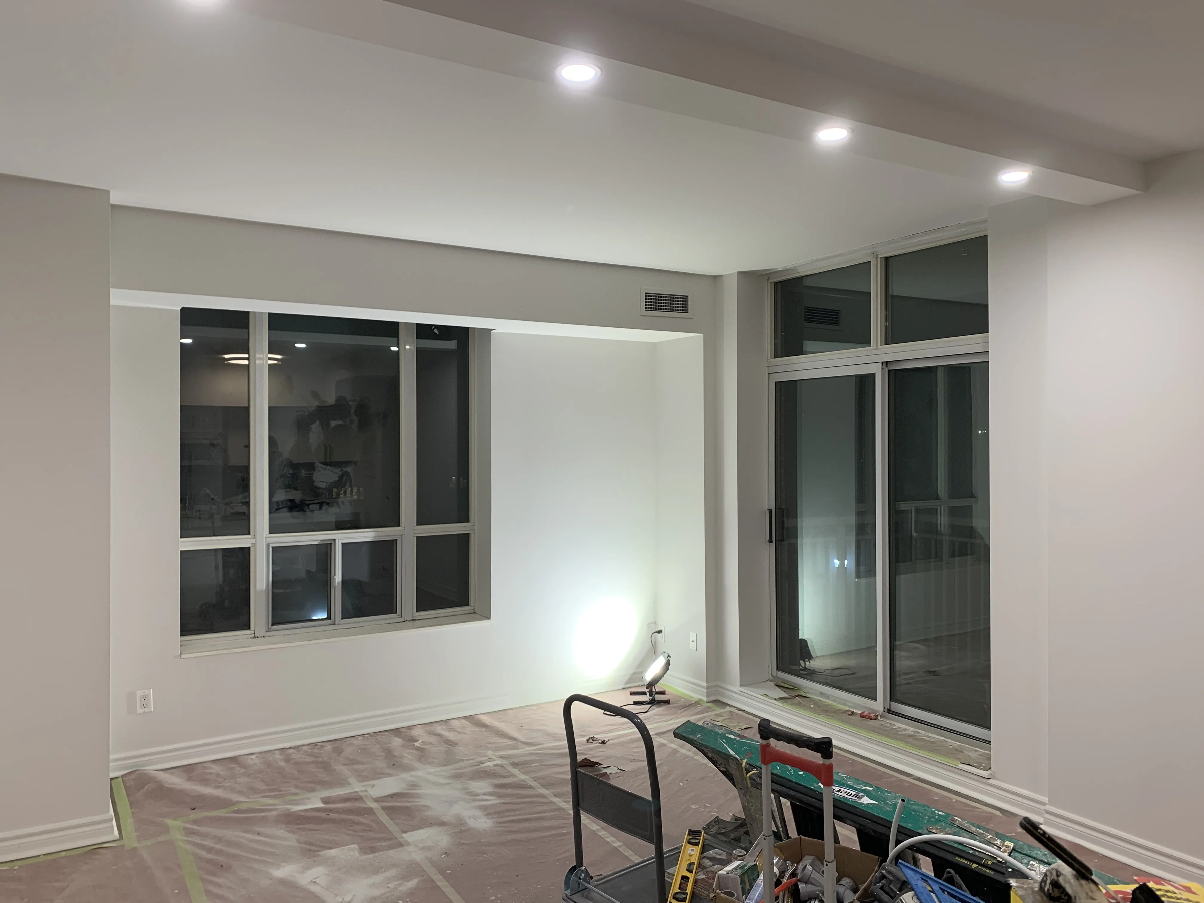Painting and finishing work during a post-opening service call, Toronto & GTA