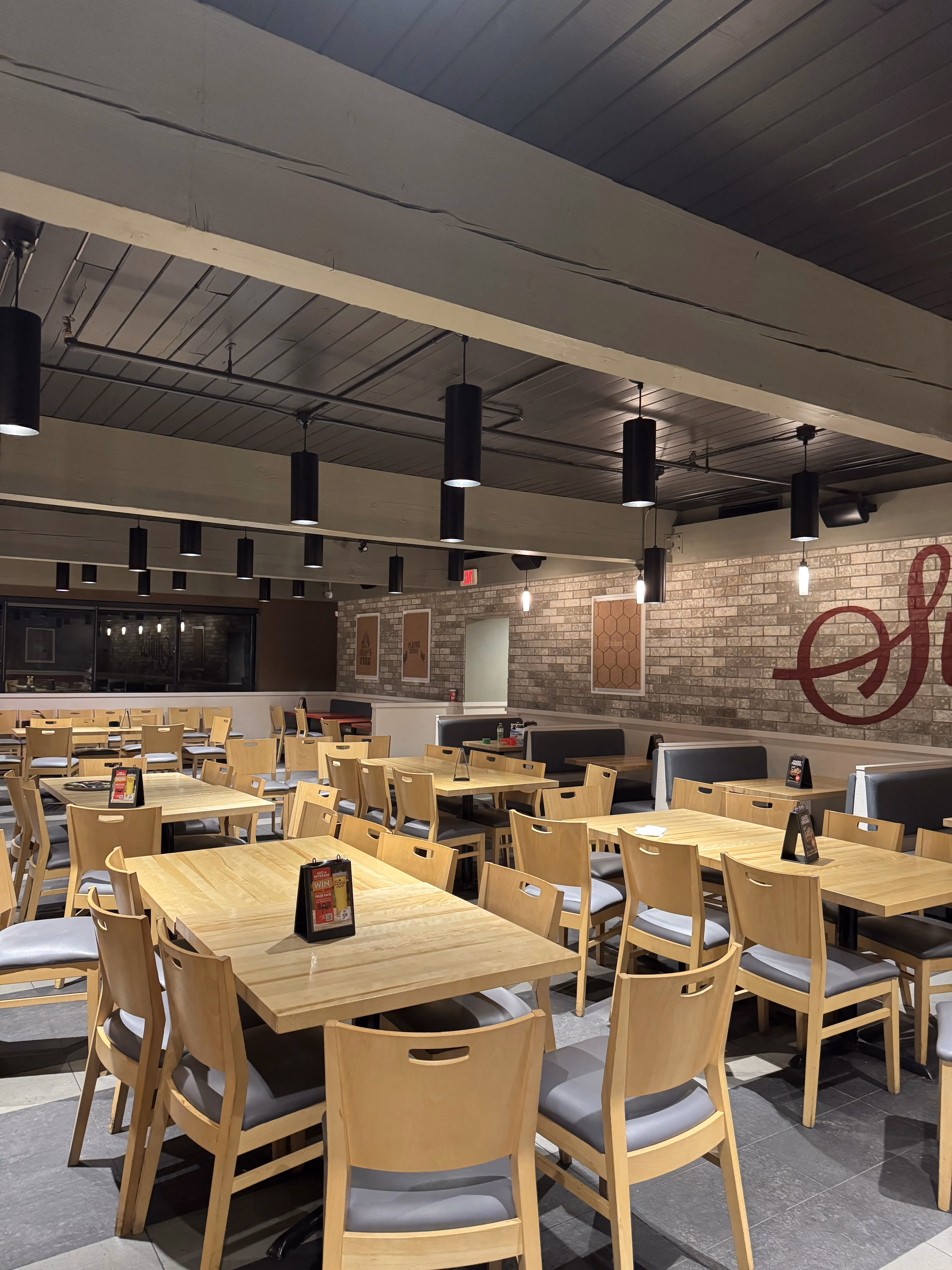 Completed restaurant dining room built by Buildup Contracting in the Greater Toronto Area