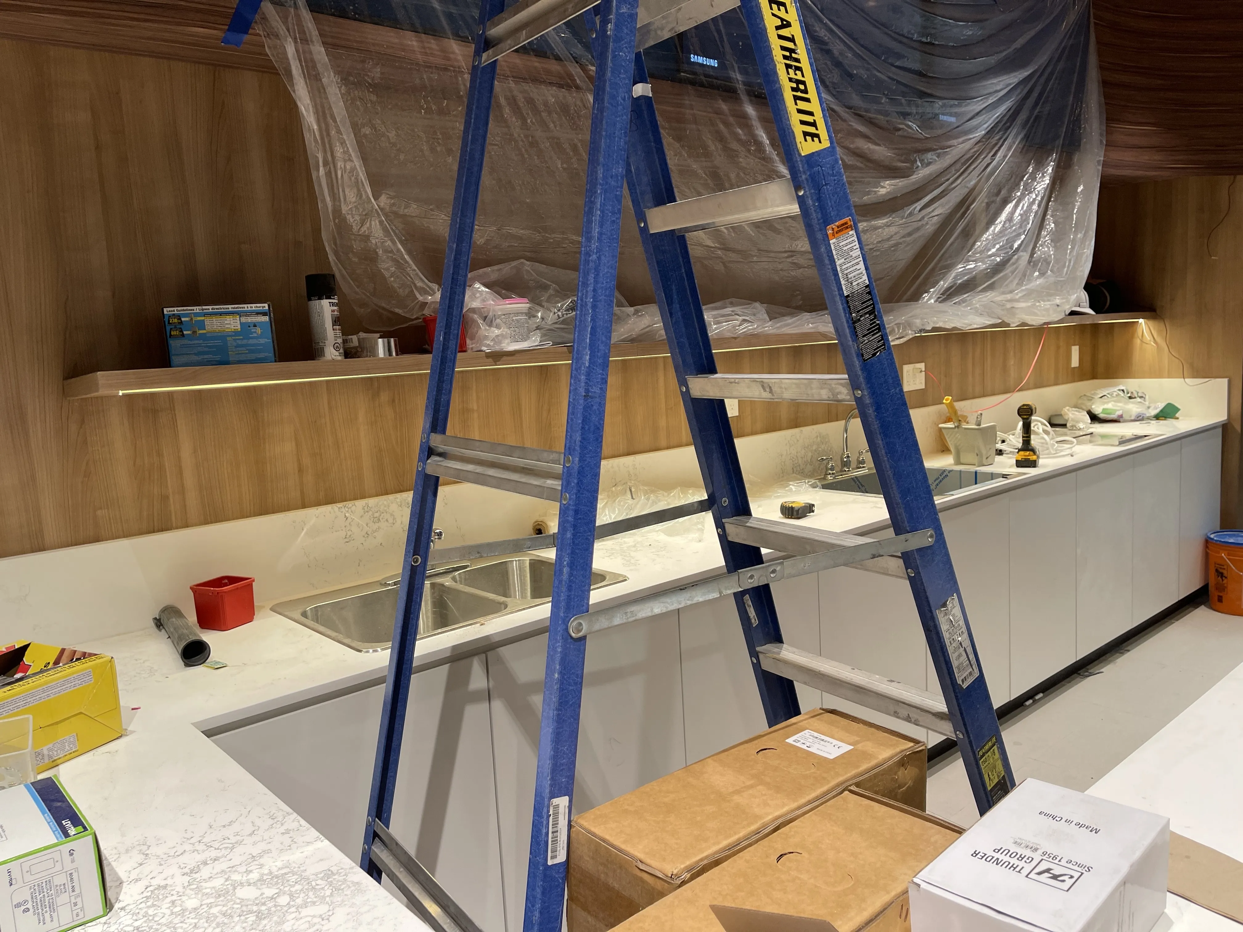 Finish carpentry and millwork installation at the end of a commercial fit-out, GTA