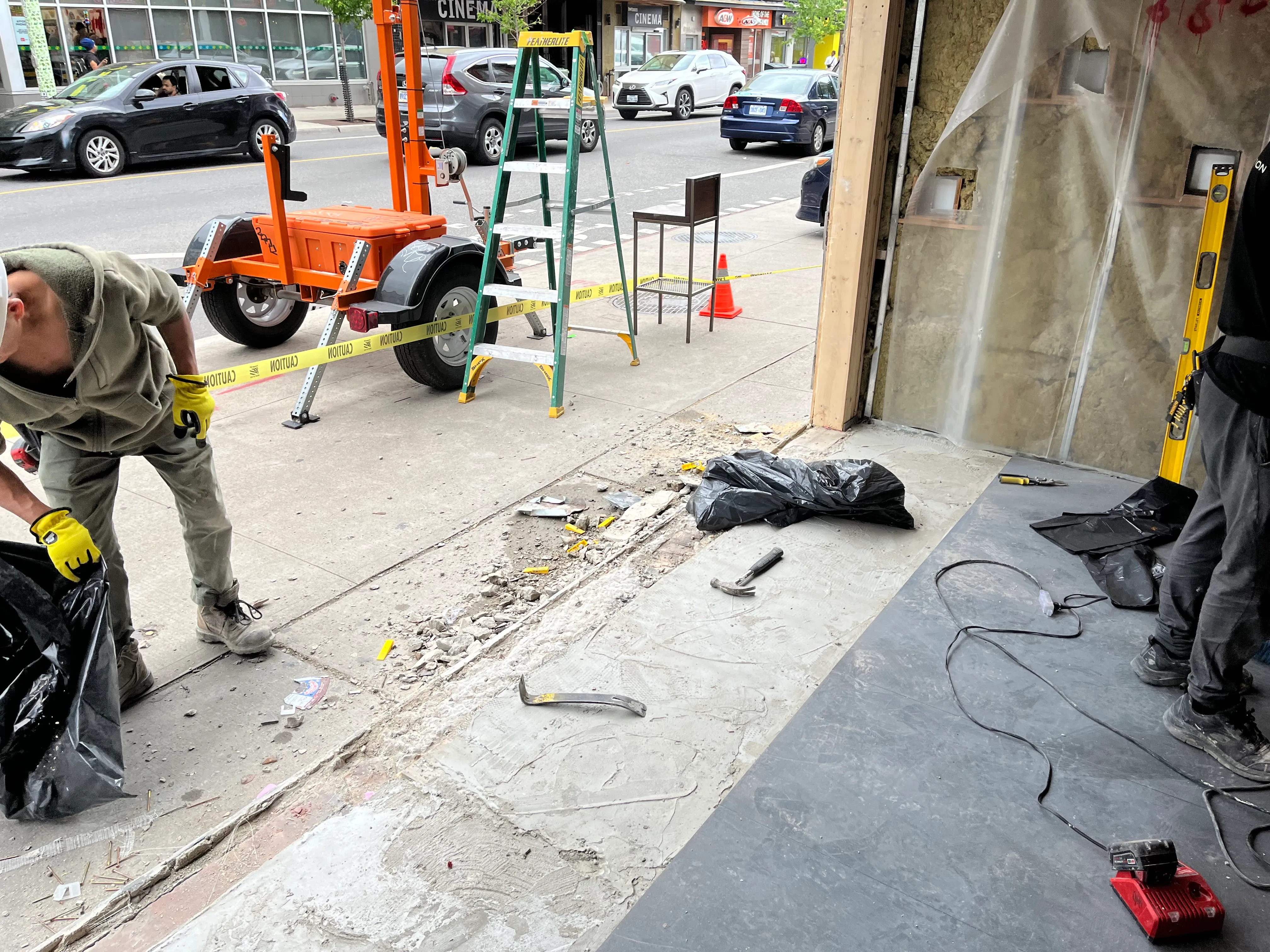 Buildup Contracting site supervisor coordinating trades on a commercial project in the GTA