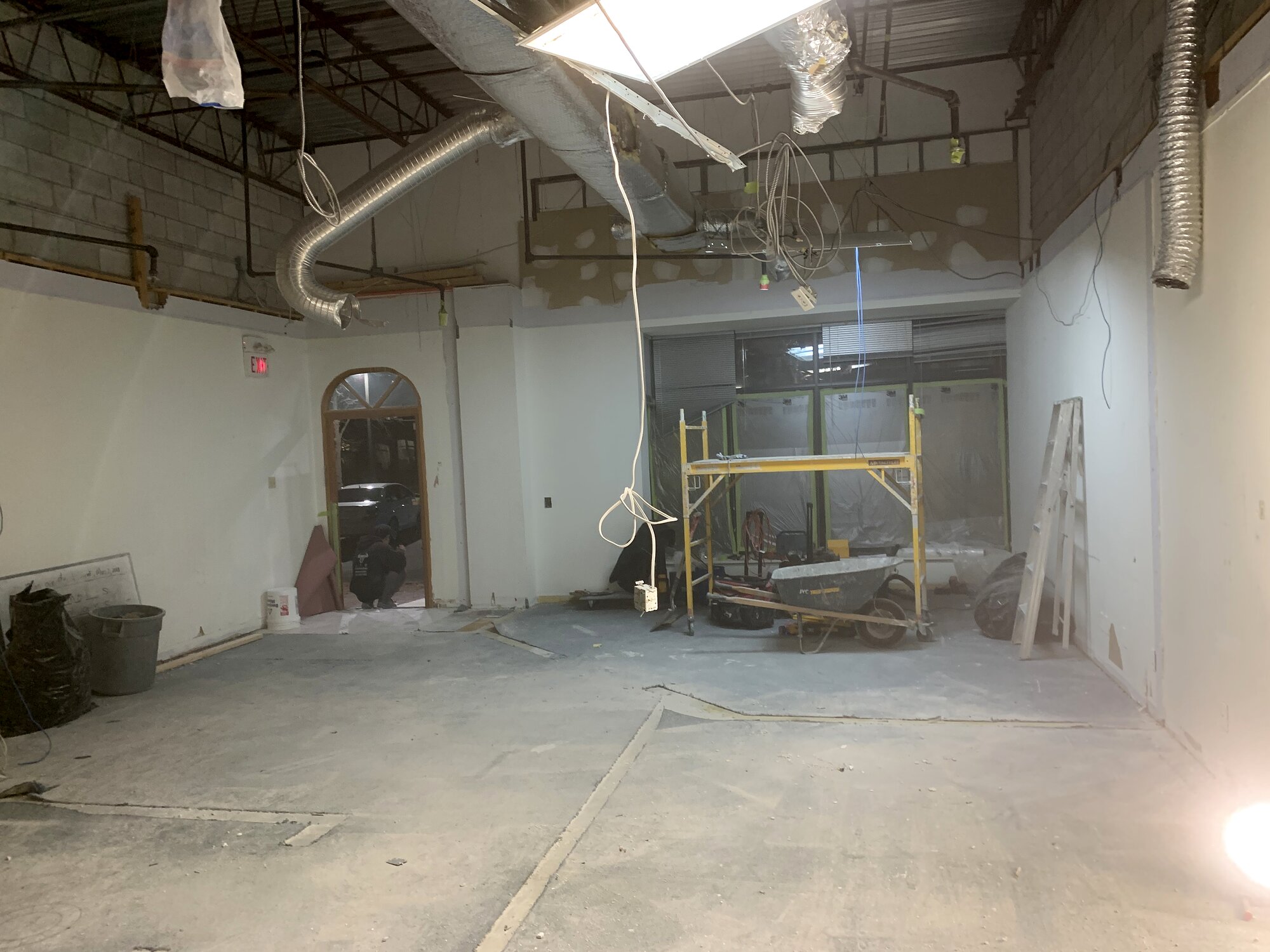 Commercial unit stripped back to bare shell after demolition, assessed during pre-construction by Buildup Contracting