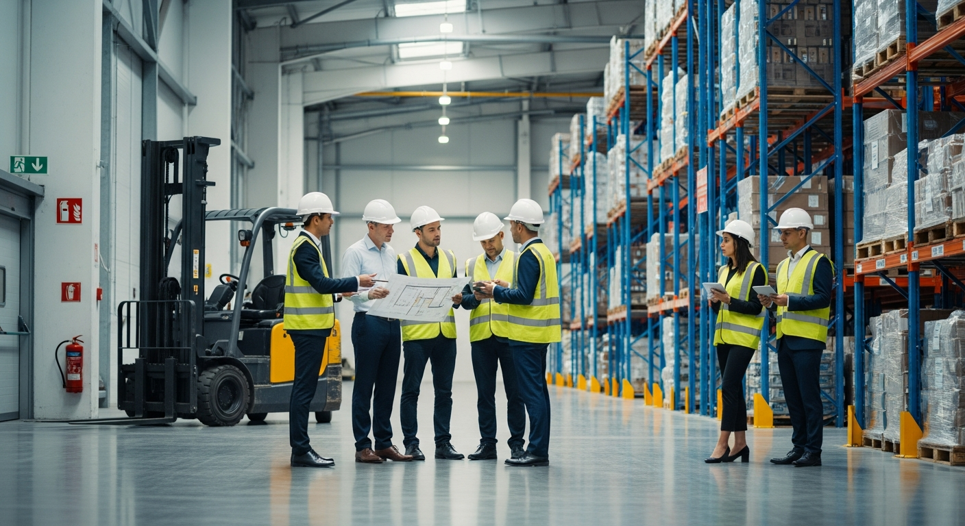 Team bei der gemeinsamen Gefährdungsbeurteilung