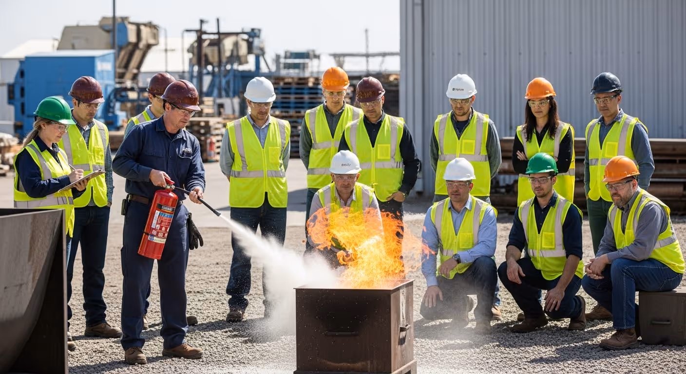 Brandschutzhelfer-Ausbildung mit praktischer Löschübung