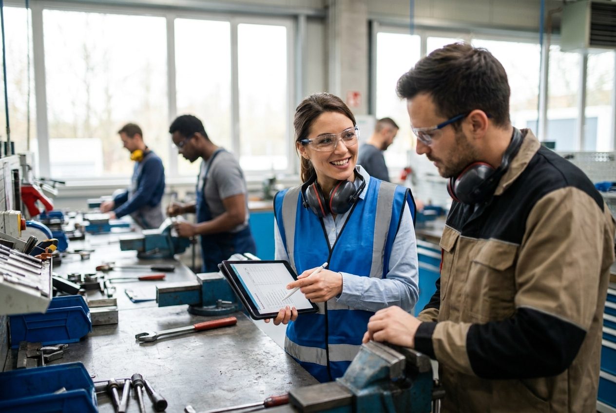 Sicherheits-Beobachter dokumentiert sicheres Arbeitsverhalten