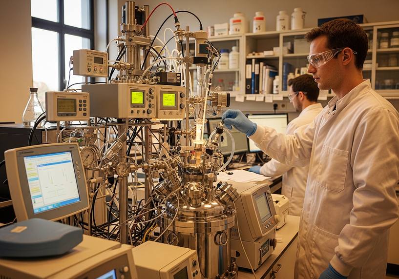 Max-Planck-Institut Forschungslabor Mülheim mit Wissenschaftlerin