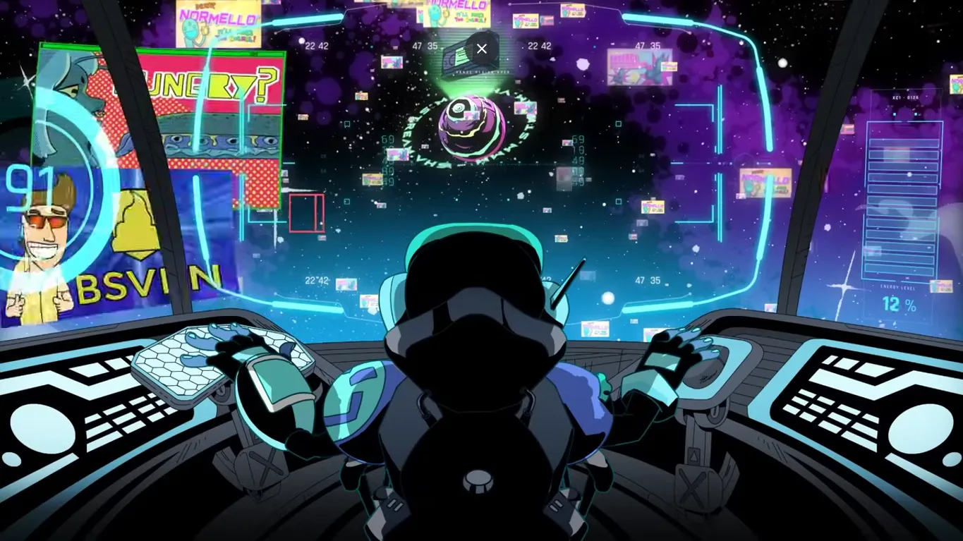 Animated scene from Windscribe — playful take on online privacy
