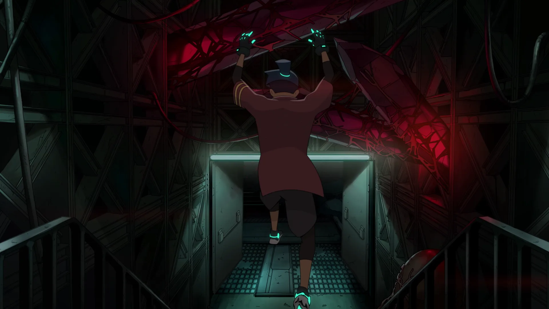 Animated scene from Electro Andes — descent into the Black Mountain mine