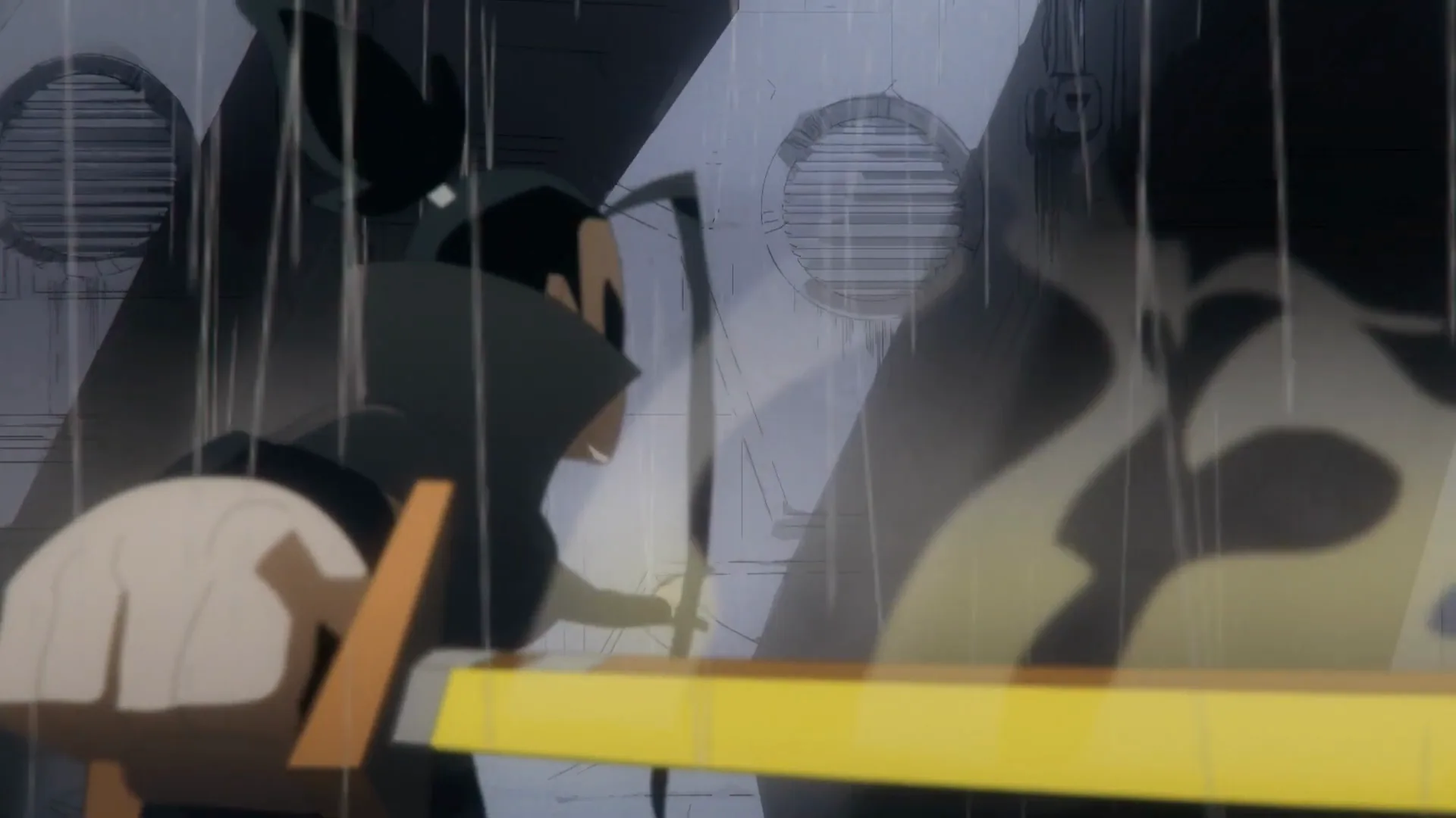 Stylized character mid-action in Shadow Brawlers, frame-by-frame animation by Bellolandia