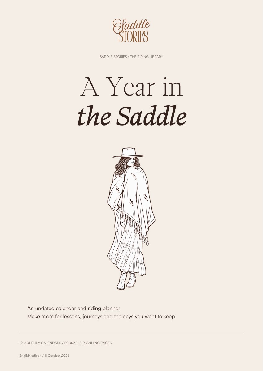 A Year in the Saddle, an undated riding planner