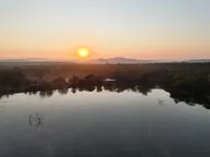 An evening view across the water.