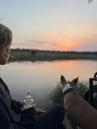 Watching the evening light beside the water.