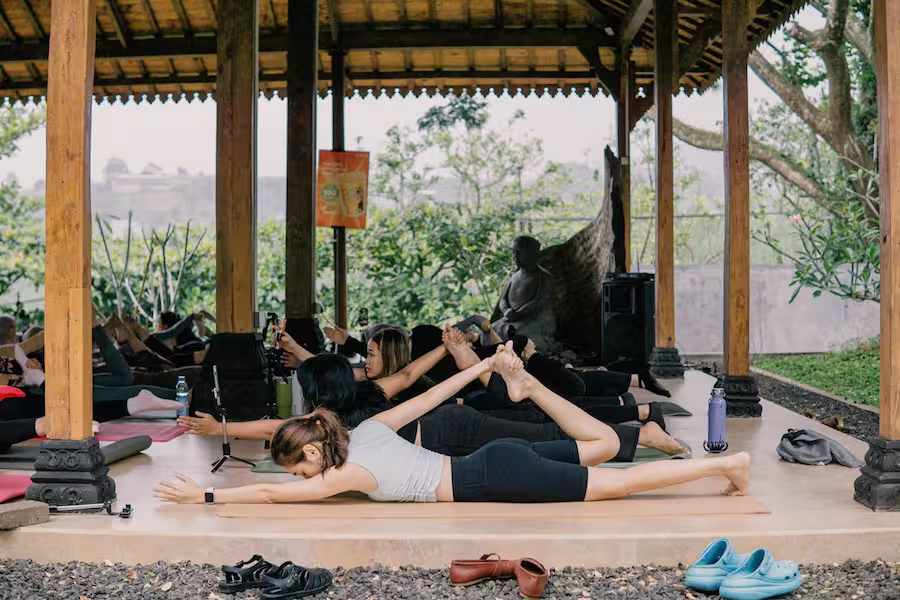 yoga class in Bali