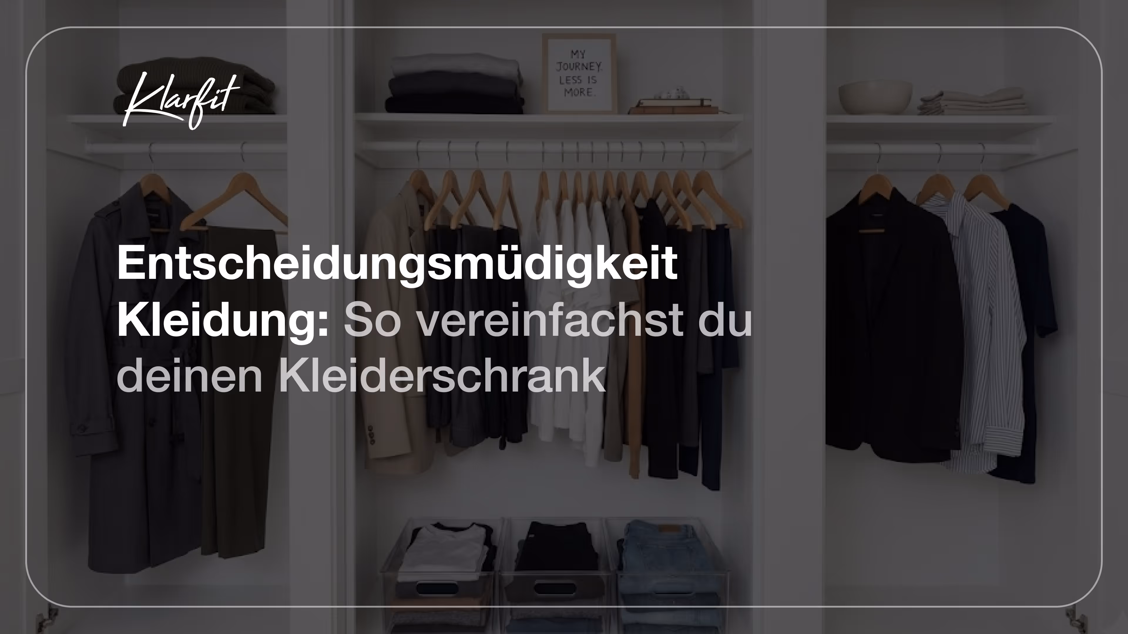 Entscheidungsmüdigkeit Kleidung reduzieren mit minimalistischem Outfit im Alltag