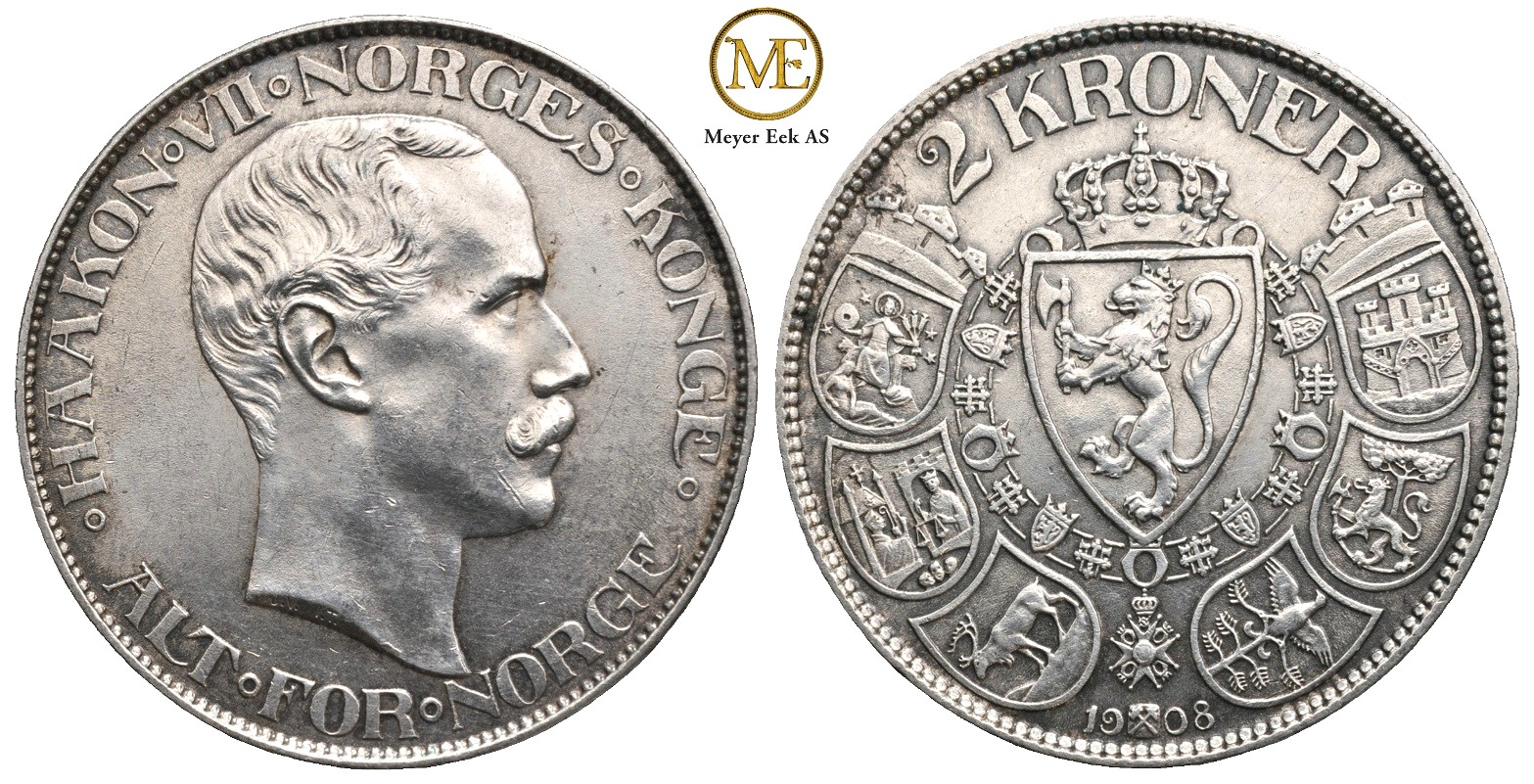 2 kroner 1908 Haakon VII