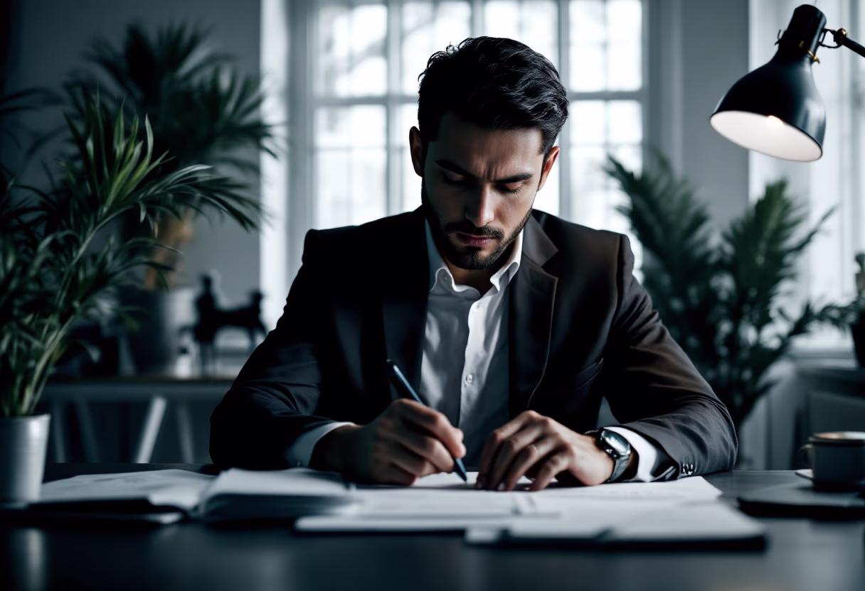 image of an agent assisting a client