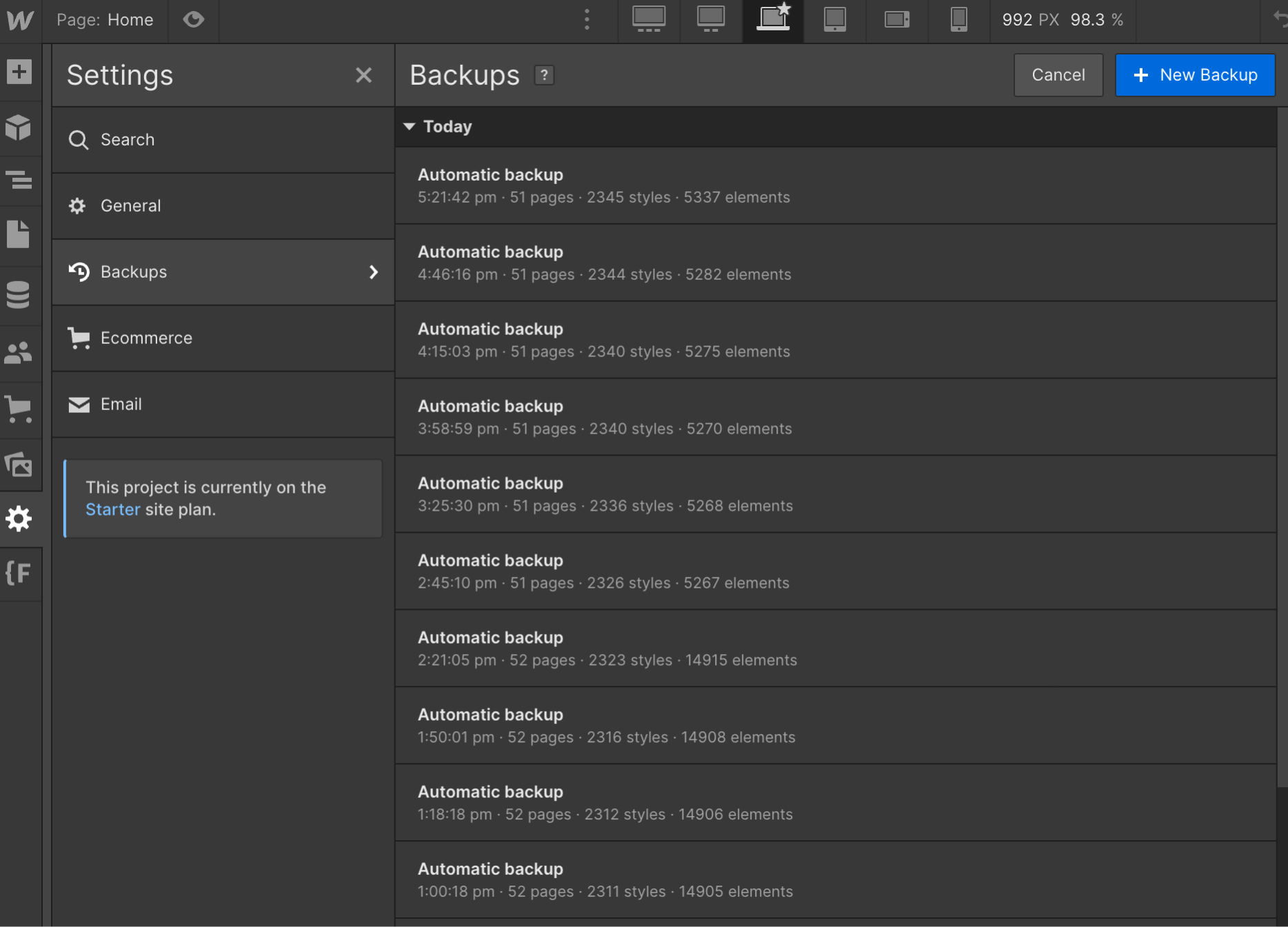 Backups - Nutritionist X Webflow Template