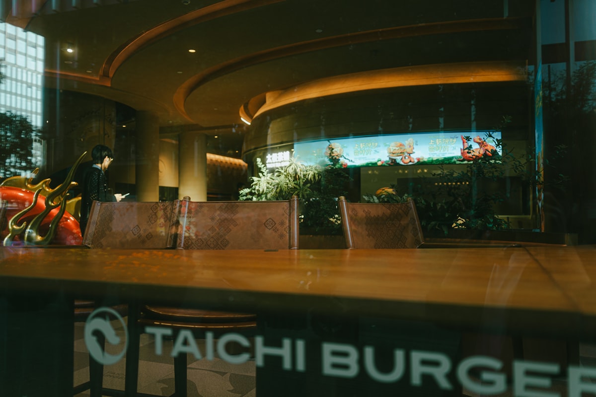 Modern retail store interior with digital signage displays