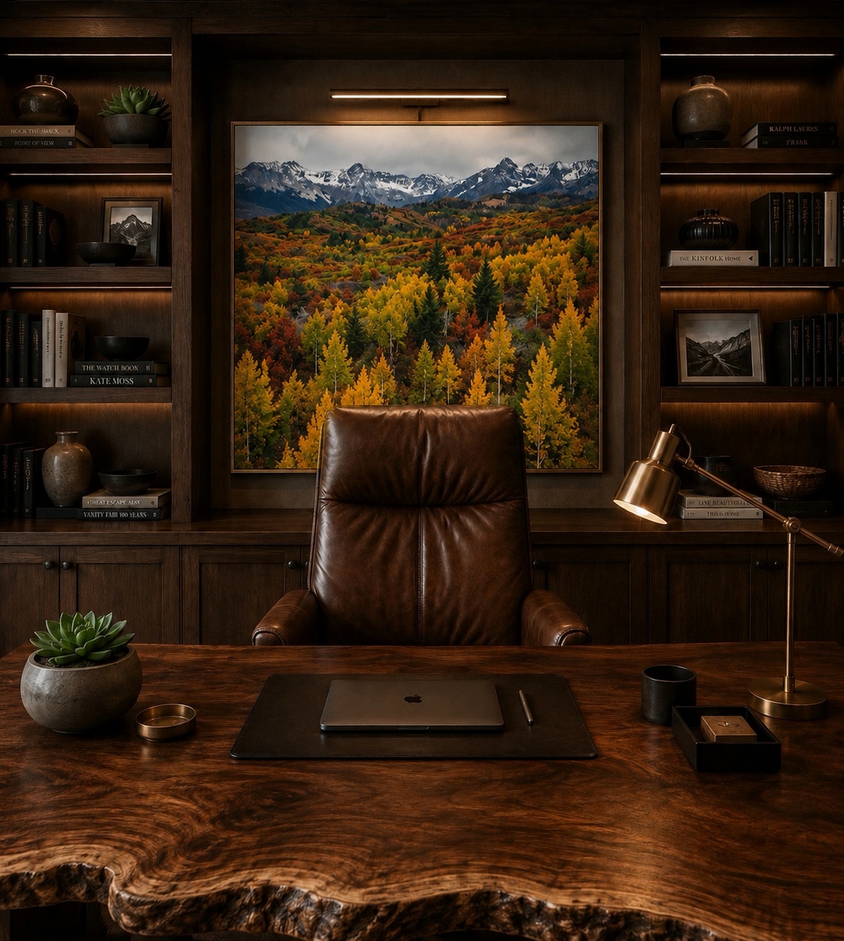 Luxury home office interior — buying and selling with Roz White Boulder County