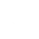 Black pixelated grid pattern on a white circular background.