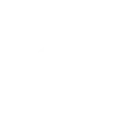 Black and white pixelated icon of a telephone handset on a circular background.