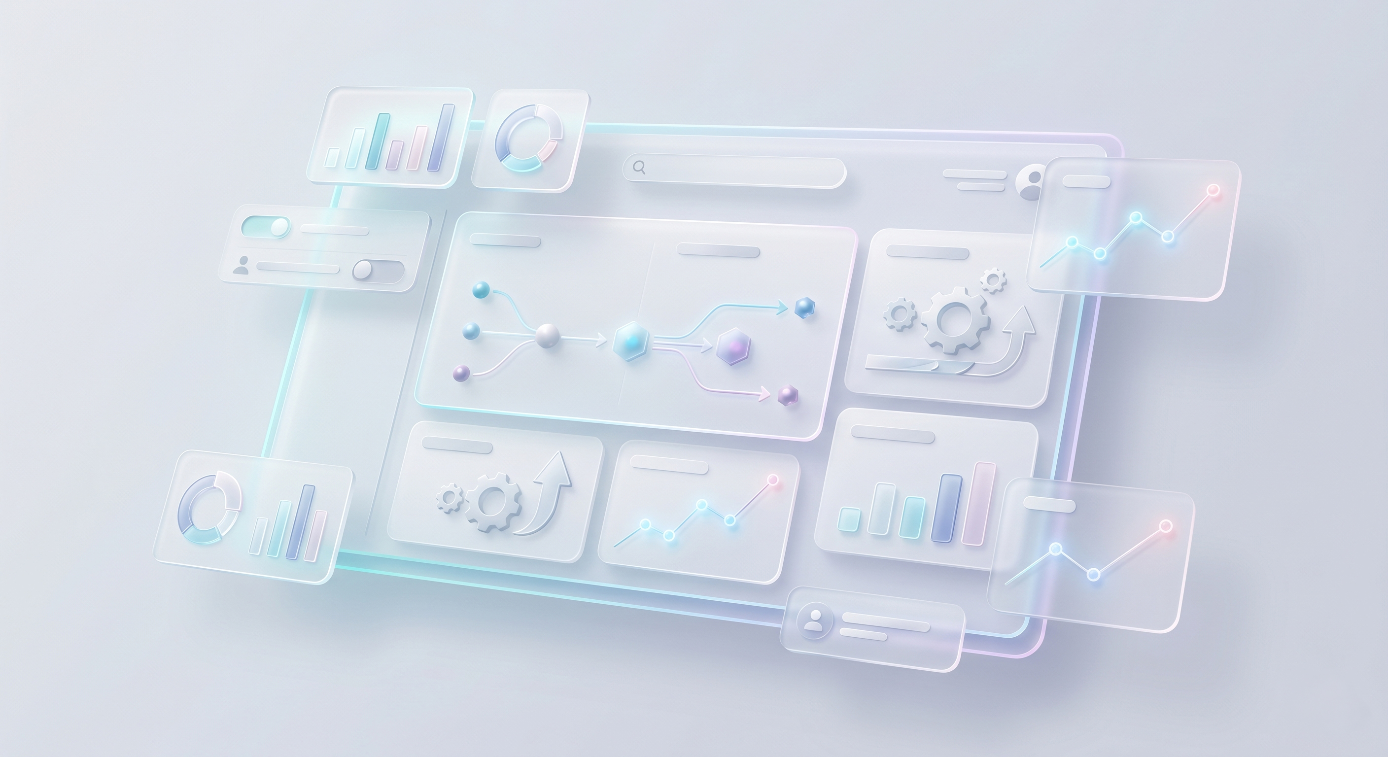 image of computer screens with data dashboards