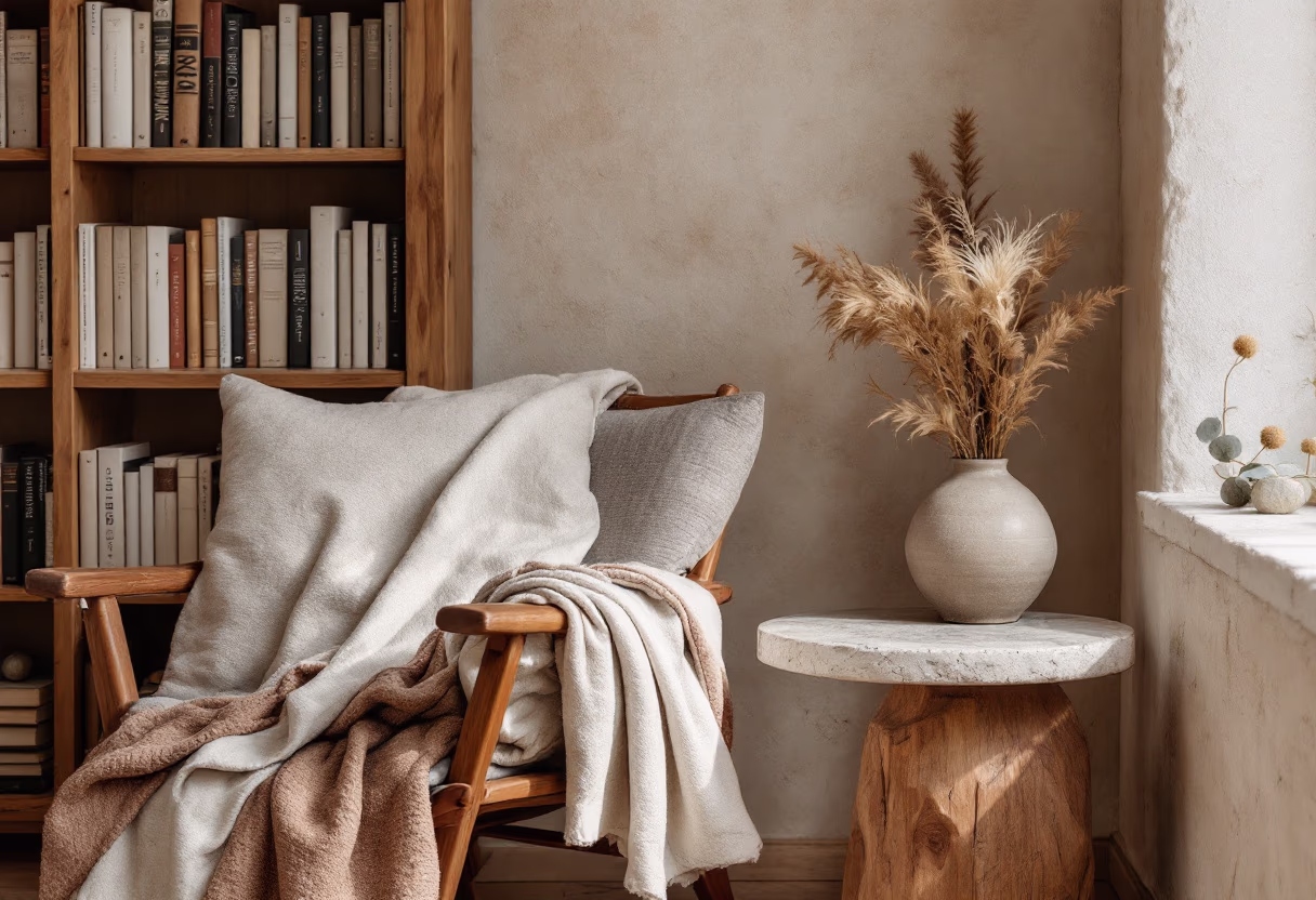 [background image] image of cozy reading nook (for an author & writer)