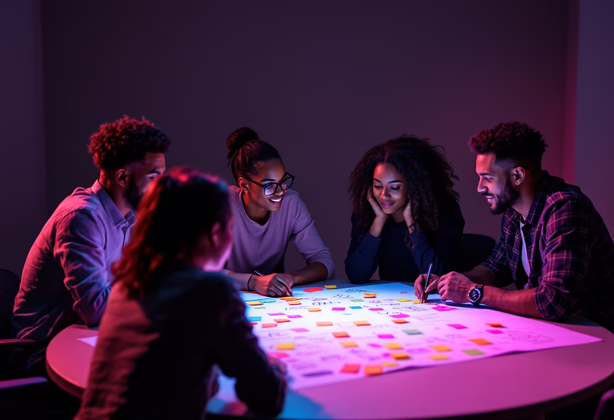 image of a teambuilding activity (for a consulting firm)