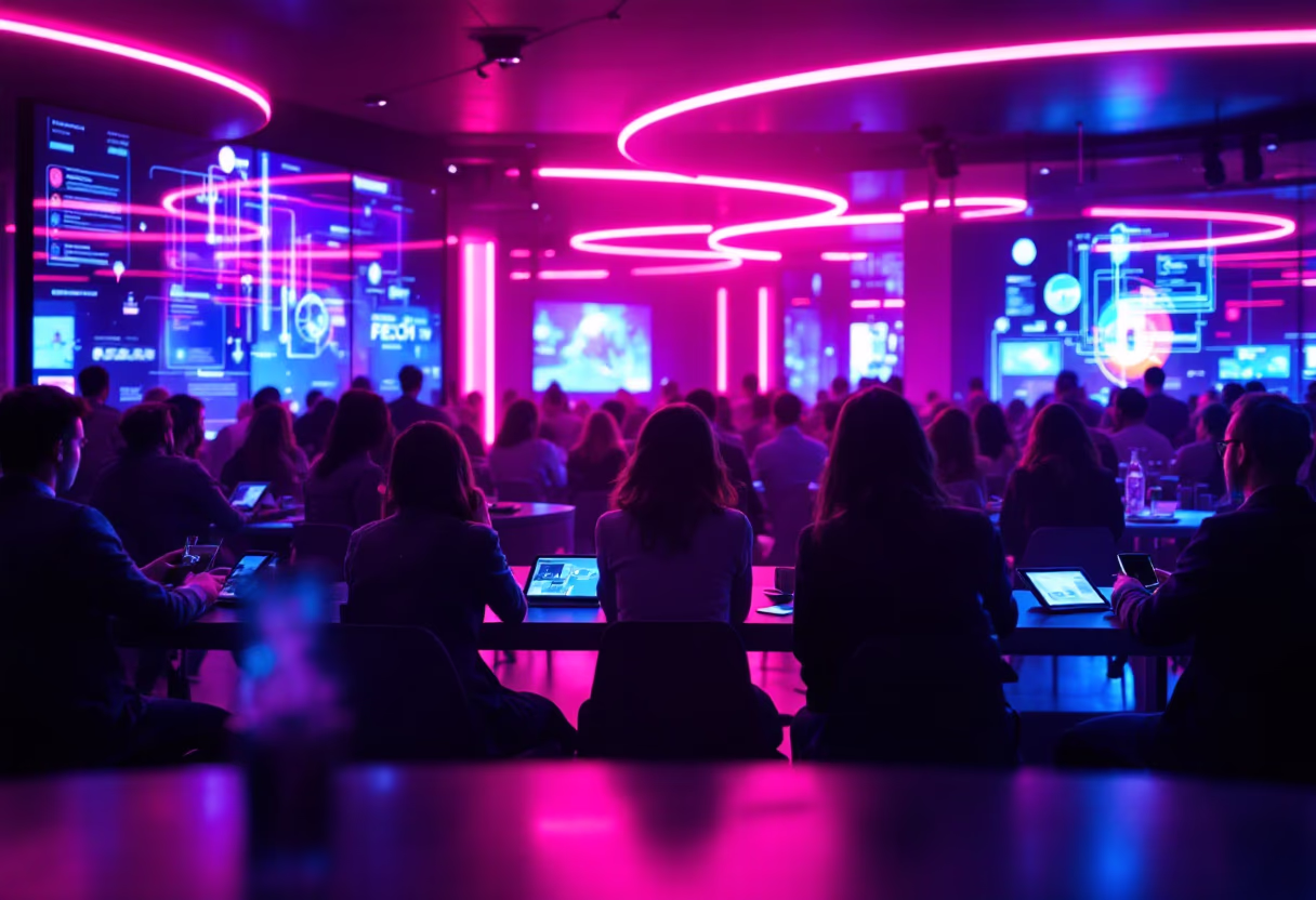 image of tech conference scene