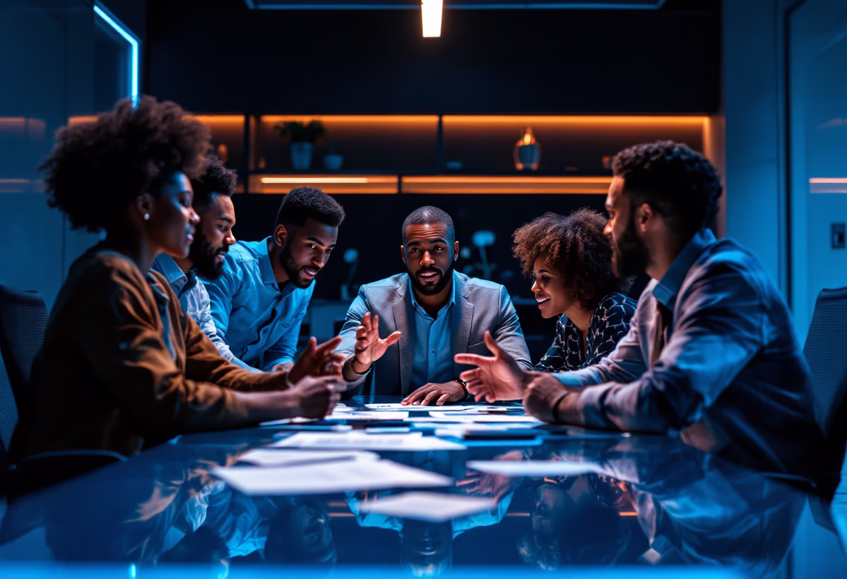 image of an office collaboration scene (for a mobility and transportation)