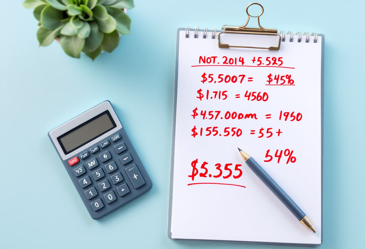 image of writing on notepad (for a financial advisor)