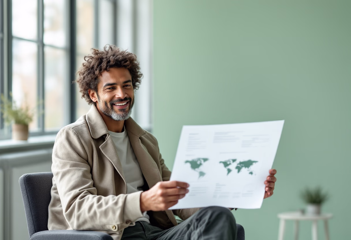 image of team member explaining a conservation project