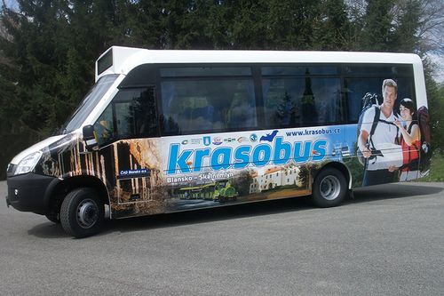 Krasobus linka Blansko-Skalní mlýn