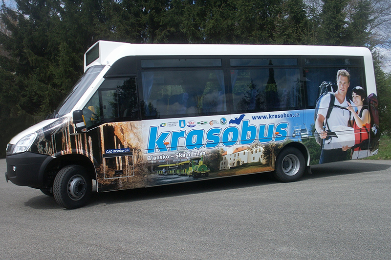Krasobus linka Blansko-Skalní mlýn