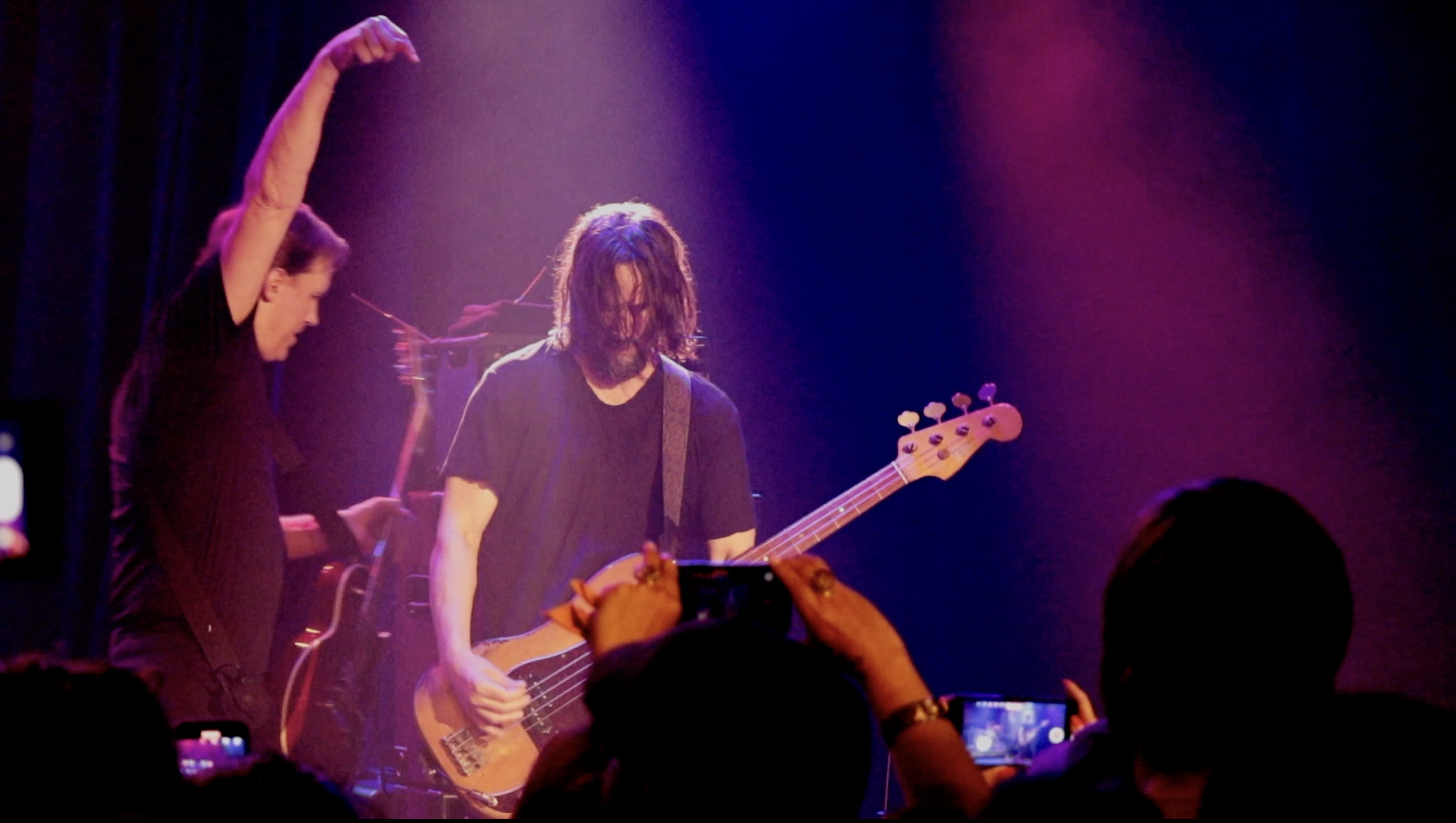 Still from Dogstar live performance featuring Keanu Reeves