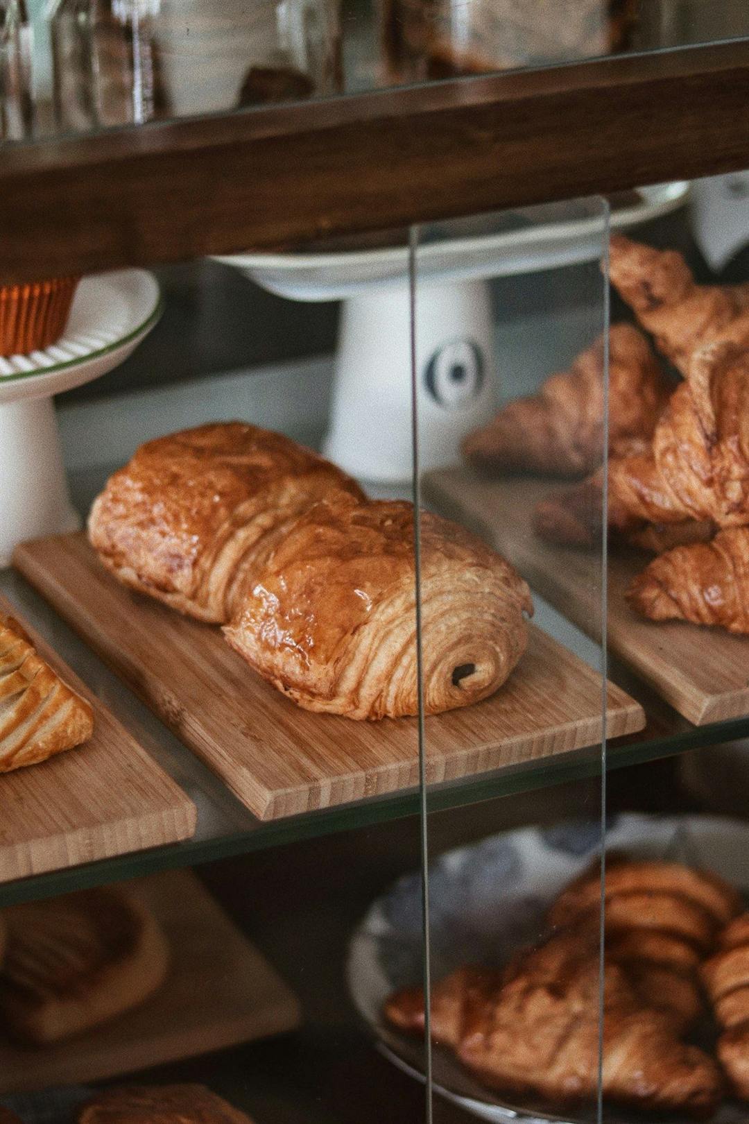 The pastry display case