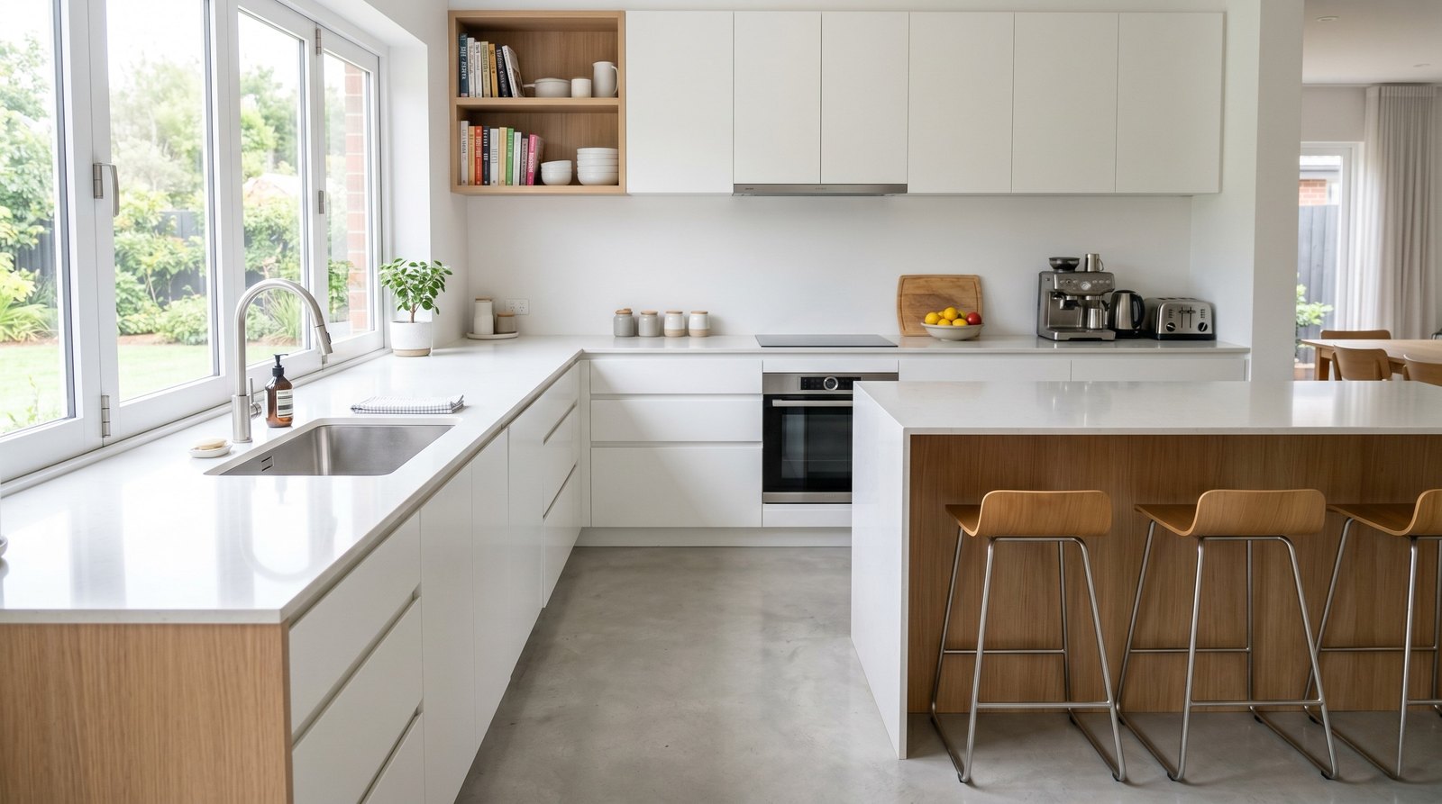The same kitchen after a Sparrow clean