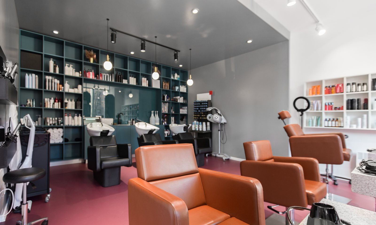 A modern salon interior