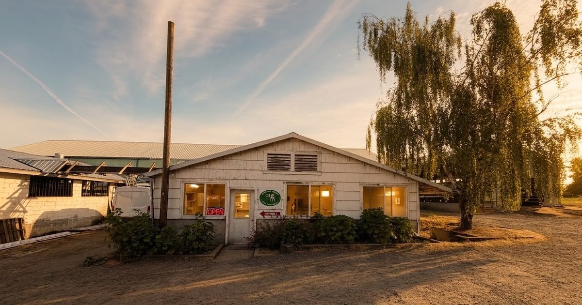Schoch Dairy & Creamery farm stand at golden hour — live website built by Seen Retail