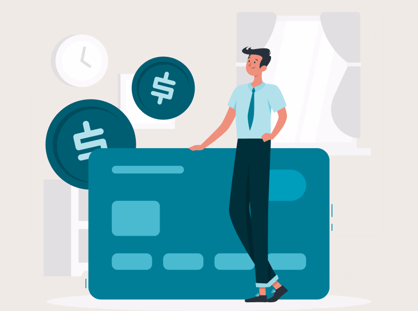 Illustration of a benefit card payment built into the checkout workflow