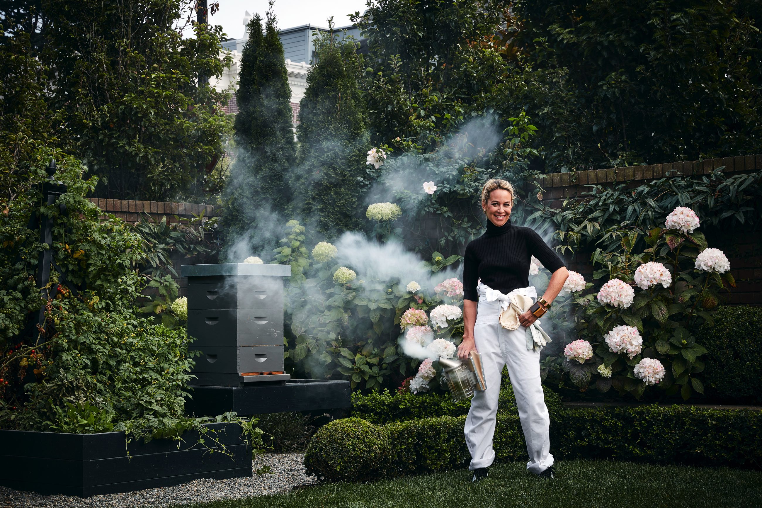 Portrait of Hillary Thomas in the garden