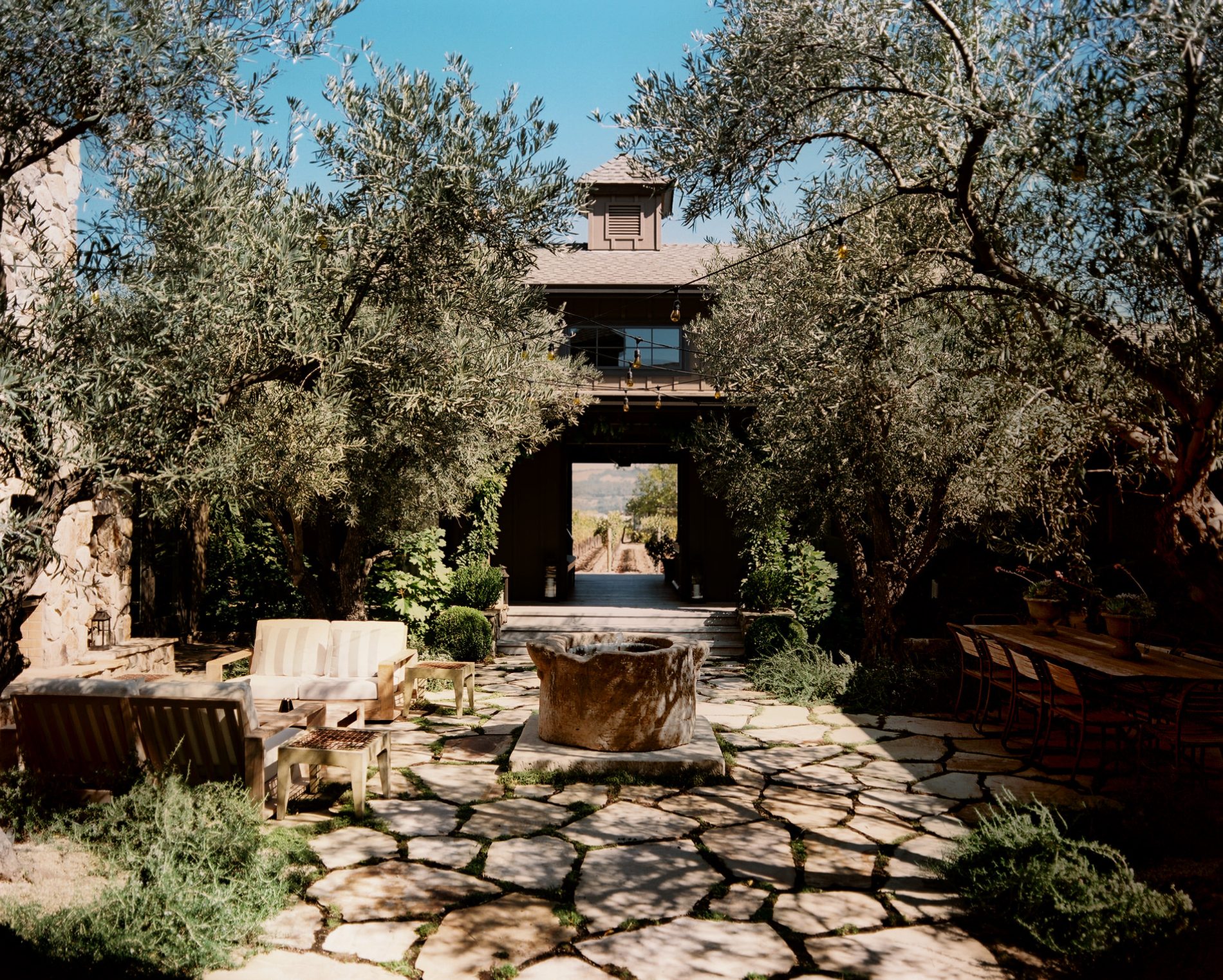 Napa residence courtyard