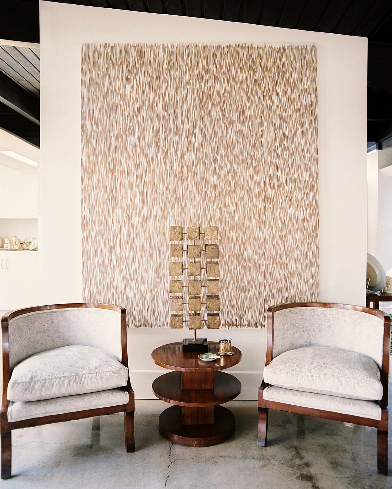 Midcentury Modern Retreat seating vignette by Hillary Thomas
