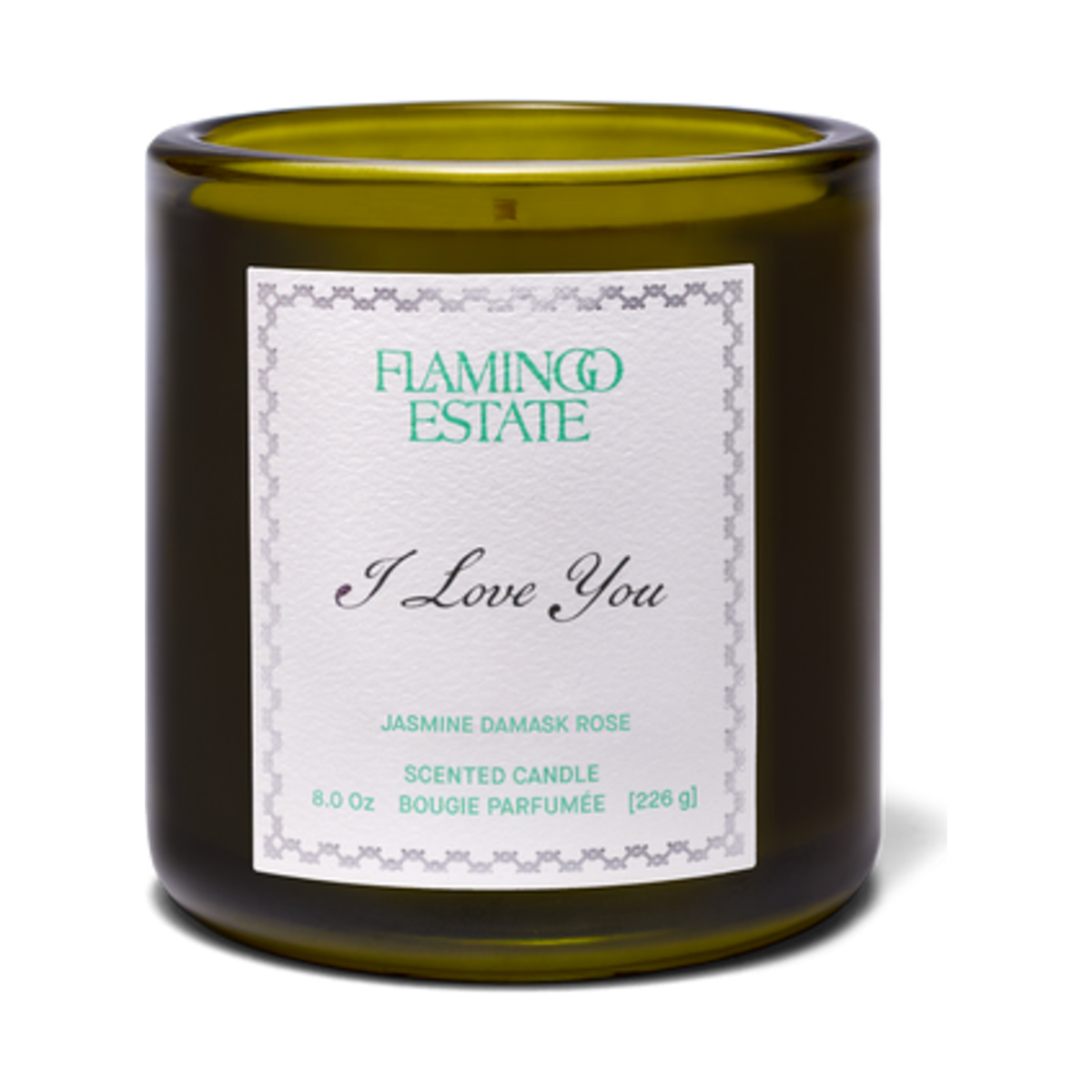 Flamingo Estate jasmine rose candle