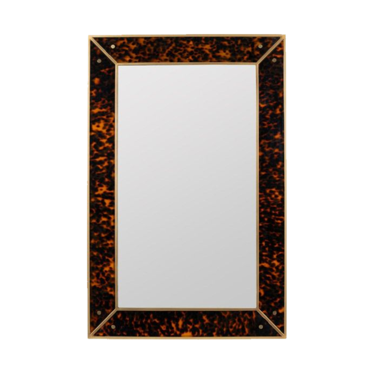 Tortoise bamboo wall mirror