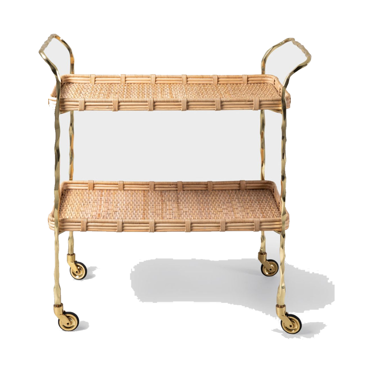 Viya rattan bar cart