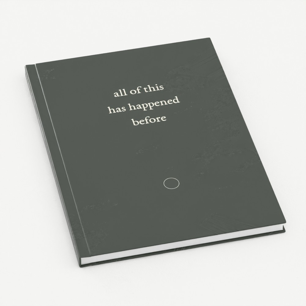 Angled view of Meditations literary notebook by Marcus Aurelius.