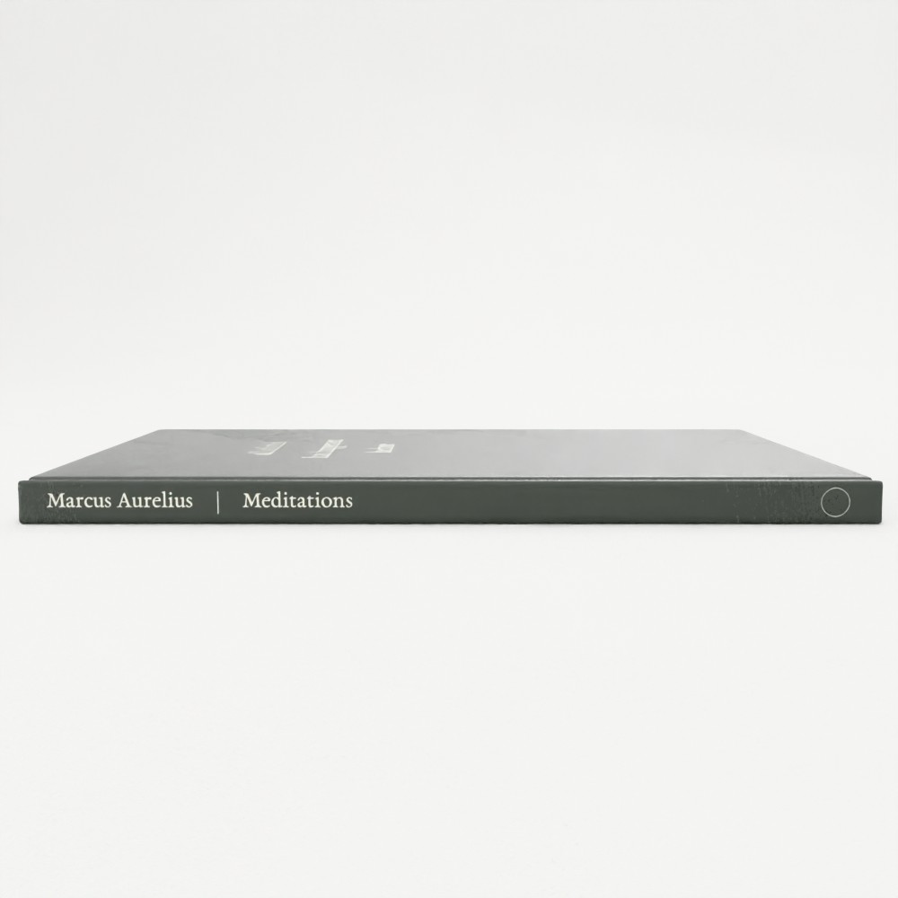 Spins view of Meditations literary notebook by Marcus Aurelius.