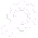 White gear or settings icon on a black circular background.